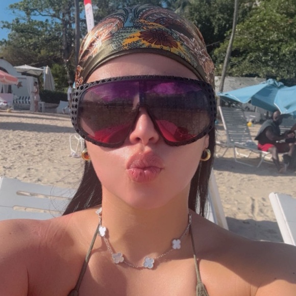 Black and Purple Visor Sunglasses - Picture 11 of 11